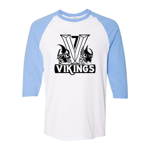 Picture of Vikings Short Baseball 3/4 Sleeve